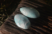 Polished Amazonite Galet / Palm Stones x 12 From Ambositra, Madagascar