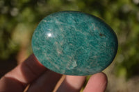 Polished Amazonite Galet / Palm Stones x 12 From Ambositra, Madagascar