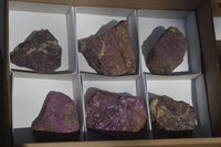 Natural Metallic Purpurite Cobbed Specimens x 6 From Erongo, Namibia - Toprock Gemstones and Minerals 
