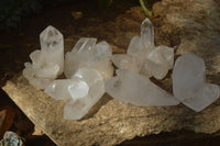 Polished Quartz Clusters x 6 From Madagascar - Toprock Gemstones and Minerals 
