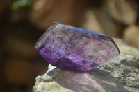 Polished Window Amethyst Crystals x 6 From Ankazobe, Madagascar - Toprock Gemstones and Minerals 
