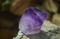 Polished Window Amethyst Crystals x 6 From Ankazobe, Madagascar - Toprock Gemstones and Minerals 