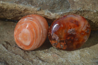 Polished Carnelian Galet / Palm Stones x 12 From Madagascar - Toprock Gemstones and Minerals 