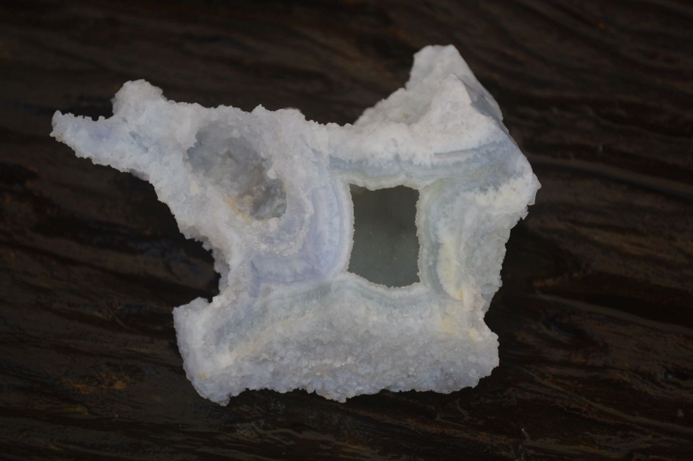 Natural Etched Blue Chalcedony Specimens x 6 From Nsanje, Malawi - Toprock Gemstones and Minerals 