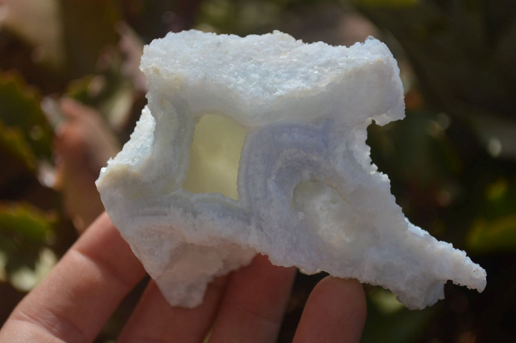 Natural Etched Blue Chalcedony Specimens x 6 From Nsanje, Malawi - Toprock Gemstones and Minerals 