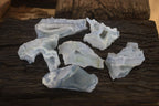 Natural Etched Blue Chalcedony Specimens x 6 From Nsanje, Malawi - Toprock Gemstones and Minerals 