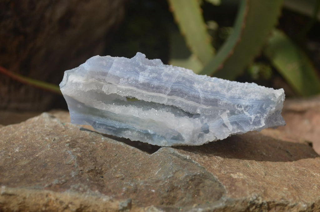 Natural Etched Blue Chalcedony Specimens x 6 From Nsanje, Malawi - Toprock Gemstones and Minerals 