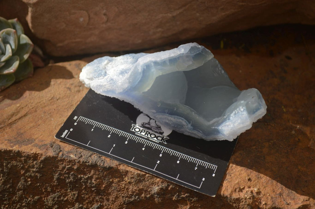 Natural Etched Blue Chalcedony Specimens x 6 From Nsanje, Malawi - Toprock Gemstones and Minerals 