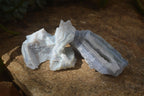 Natural Etched Blue Chalcedony Specimens x 6 From Nsanje, Malawi - Toprock Gemstones and Minerals 