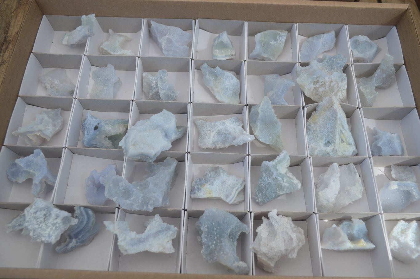 Natural Etched Blue Chalcedony Specimens x  From Nsanje, Malawi - Toprock Gemstones and Minerals 