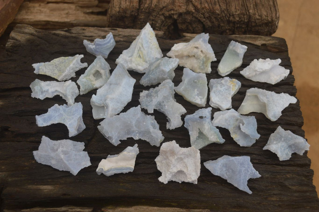 Natural Etched Blue Chalcedony Specimens x  From Nsanje, Malawi - Toprock Gemstones and Minerals 