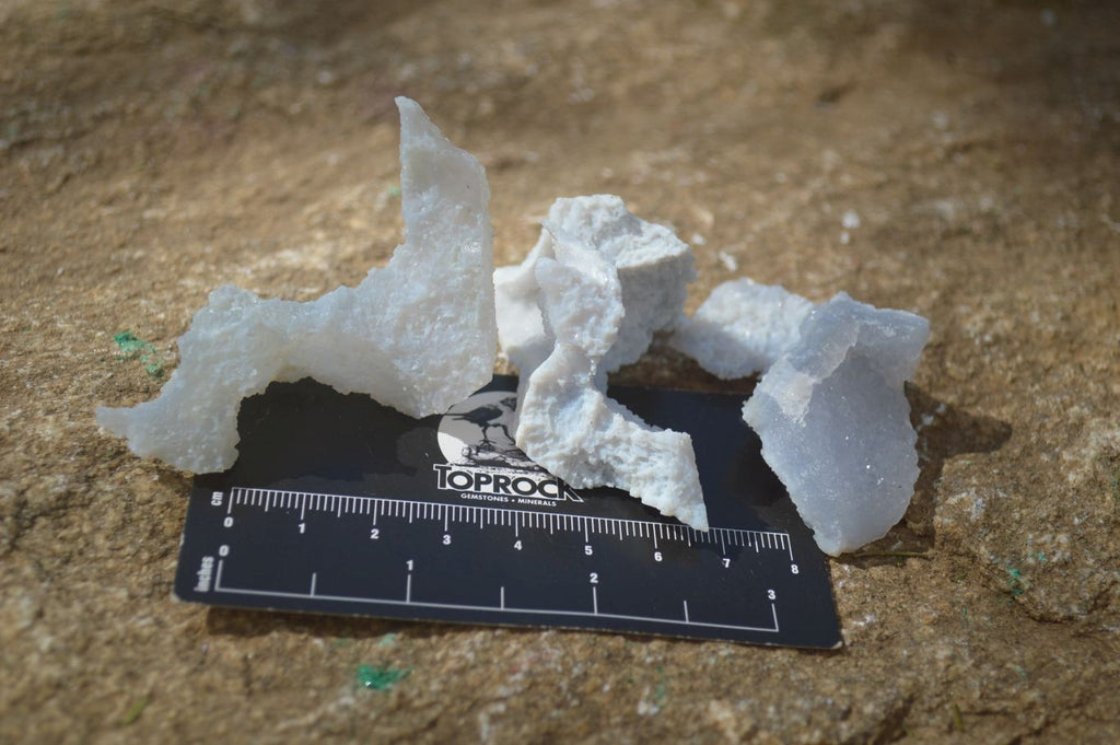 Natural Etched Blue Chalcedony Specimens x  From Nsanje, Malawi - Toprock Gemstones and Minerals 