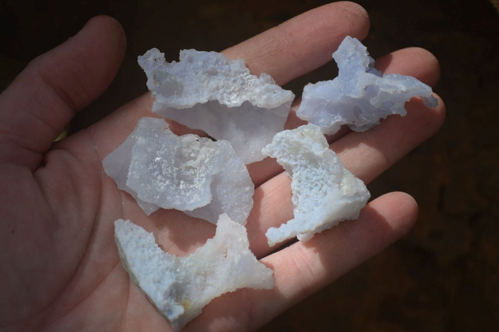 Natural Etched Blue Chalcedony Specimens x  From Nsanje, Malawi - Toprock Gemstones and Minerals 