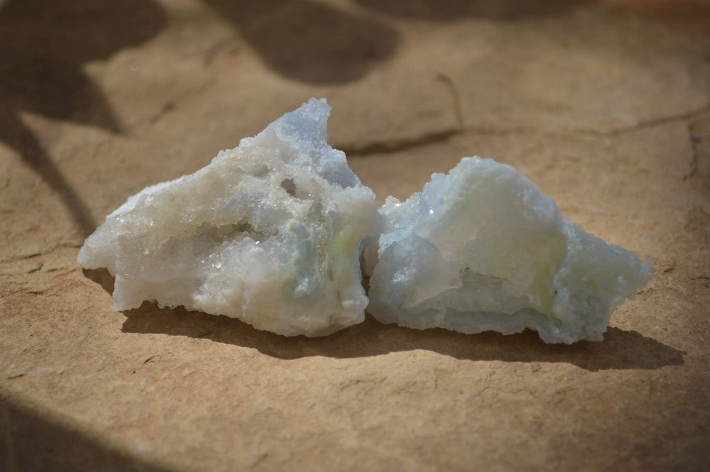 Natural Etched Blue Chalcedony Specimens x  From Nsanje, Malawi - Toprock Gemstones and Minerals 