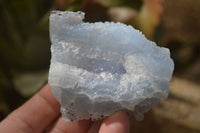 Natural Etched Blue Chalcedony Specimens x 12 From Nsanje, Malawi - Toprock Gemstones and Minerals 