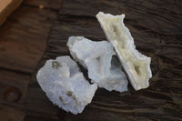 Natural Etched Blue Chalcedony Specimens x 12 From Nsanje, Malawi - Toprock Gemstones and Minerals 