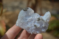 Natural Etched Blue Chalcedony Specimens x 12 From Nsanje, Malawi - Toprock Gemstones and Minerals 