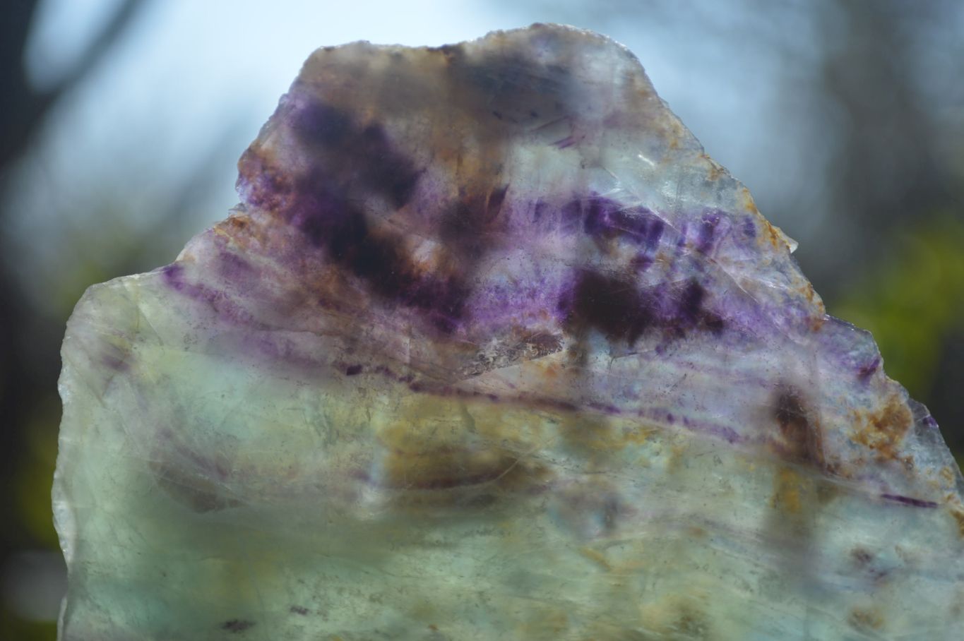 Polished One Side Watermelon Fluorite x 4 From Uis, Namibia - Toprock Gemstones and Minerals 