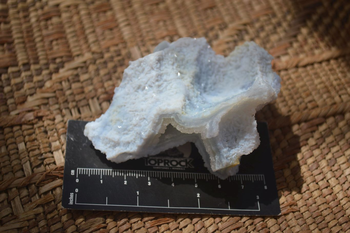 Natural Etched Blue Chalcedony Specimens x 12 From Nsanje, Malawi - Toprock Gemstones and Minerals 