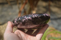 Polished Rhodonite Standing Free Form x 1 From Ambindavato, Madagascar - Toprock Gemstones and Minerals 