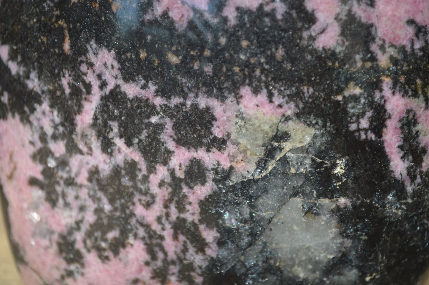 Polished Rhodonite Standing Free Form x 1 From Ambindavato, Madagascar - Toprock Gemstones and Minerals 