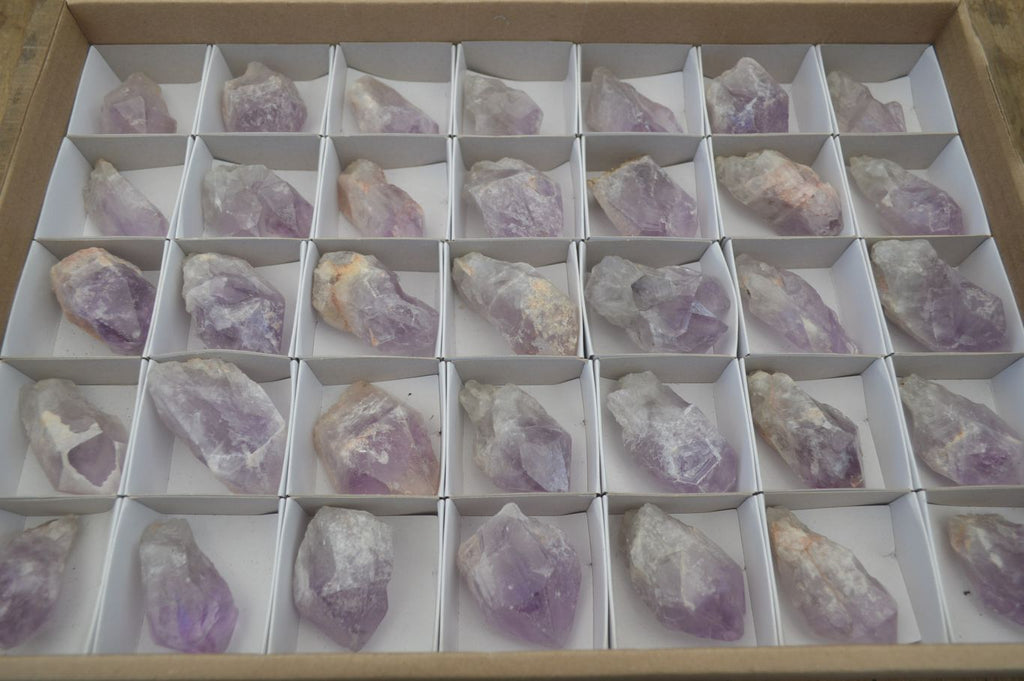 Natural Jacaranda Amethyst Crystals x 35 From Mumbwa, Zambia - Toprock Gemstones and Minerals 
