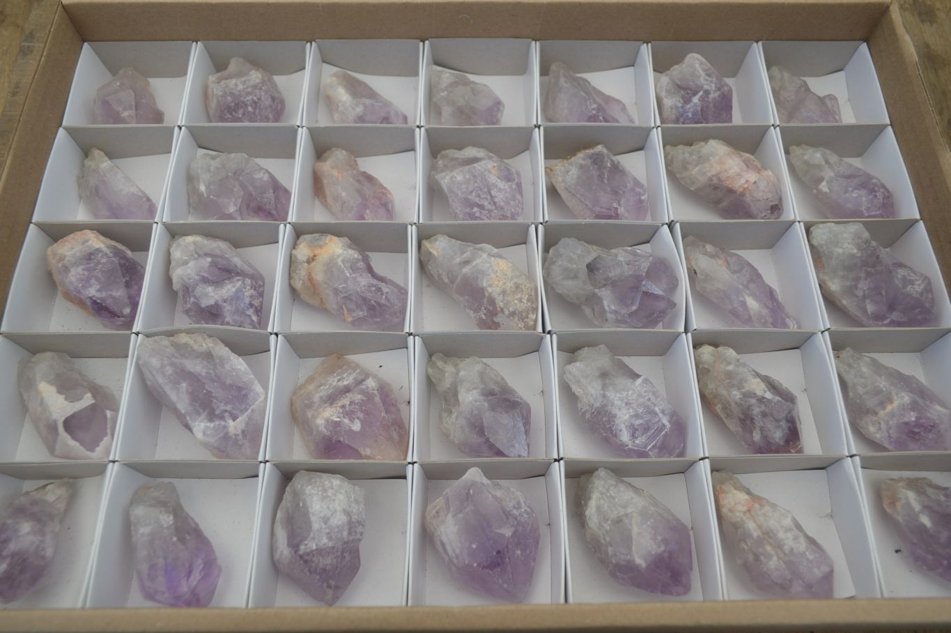 Natural Jacaranda Amethyst Crystals x 35 From Mumbwa, Zambia - Toprock Gemstones and Minerals 