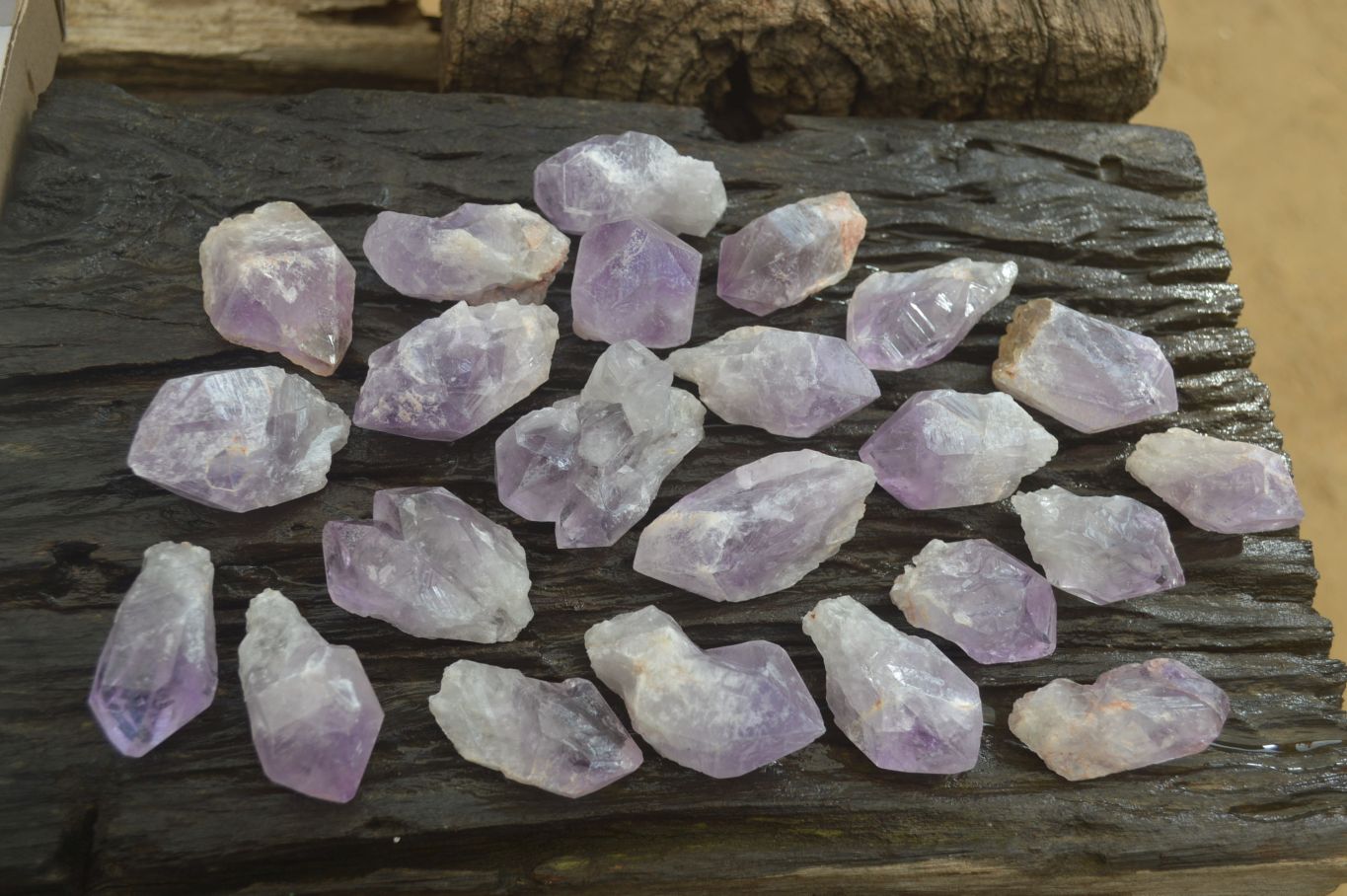 Natural Jacaranda Amethyst Crystals x 35 From Mumbwa, Zambia - Toprock Gemstones and Minerals 