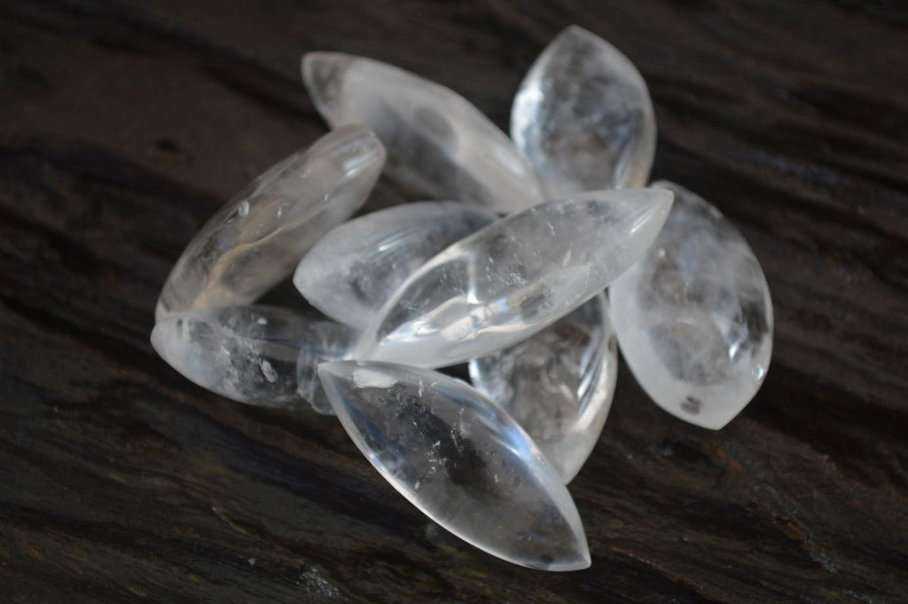 Polished Clear Quartz "Angel Tears" Pendant Pieces x 20 From Madagascar - Toprock Gemstones and Minerals 