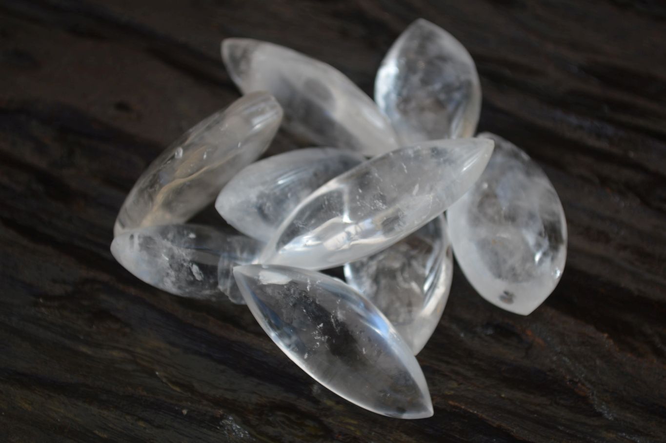 Polished Clear Quartz "Angel Tears" Pendant Pieces x 20 From Madagascar - Toprock Gemstones and Minerals 