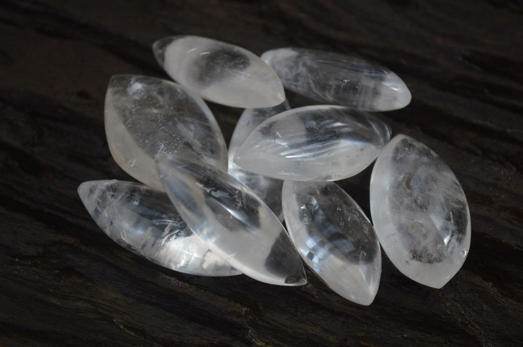 Polished Clear Quartz "Angel Tears" Pendant Pieces x 20 From Madagascar - Toprock Gemstones and Minerals 