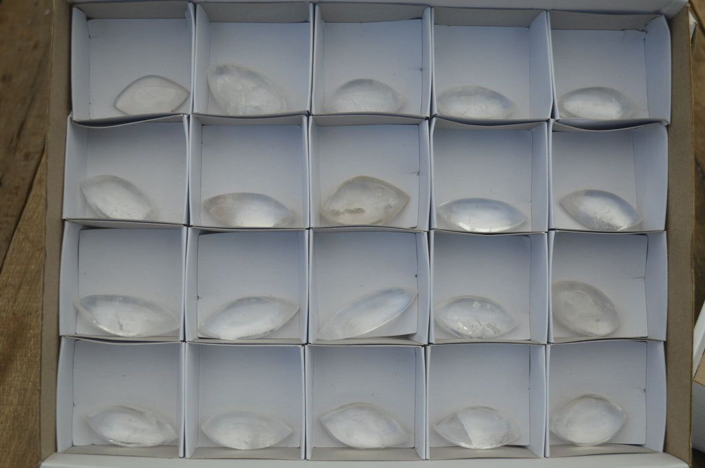 Polished Clear Quartz "Angel Tears" Pendant Pieces x 20 From Madagascar - Toprock Gemstones and Minerals 