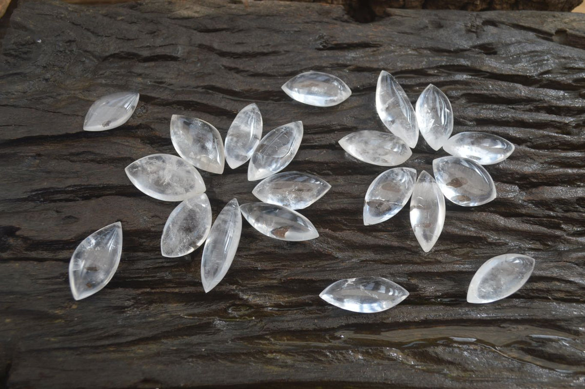 Polished Clear Quartz "Angel Tears" Pendant Pieces x 20 From Madagascar - Toprock Gemstones and Minerals 