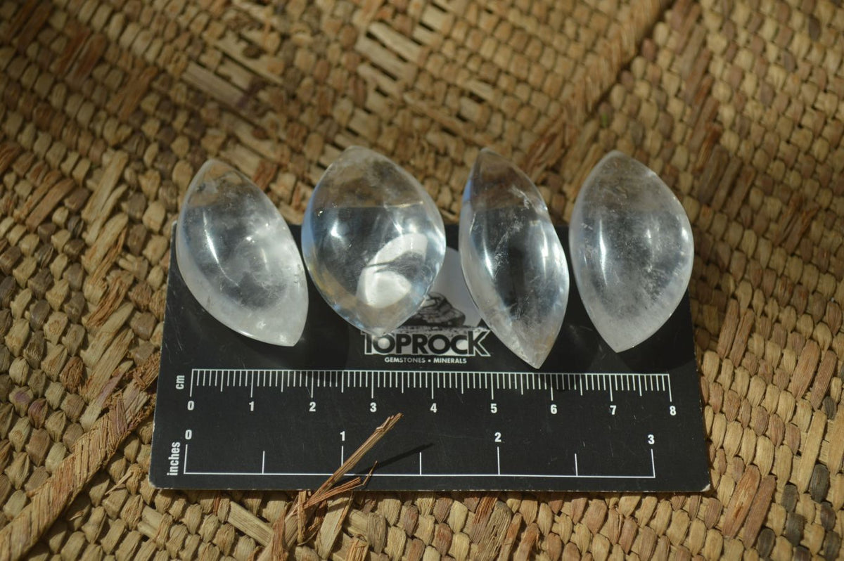 Polished Clear Quartz "Angel Tears" Pendant Pieces x 20 From Madagascar - Toprock Gemstones and Minerals 