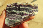 Polished On One Side Watermelon Fluorite x 12 From Uis, Namibia - Toprock Gemstones and Minerals 