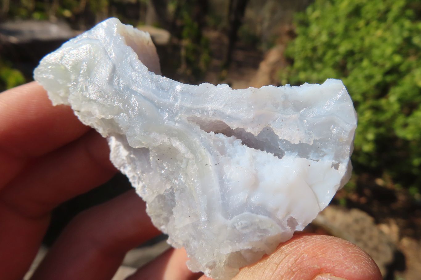 Natural Etched Blue Chalcedony Specimens x 35 From Nsanje, Malawi - Toprock Gemstones and Minerals 