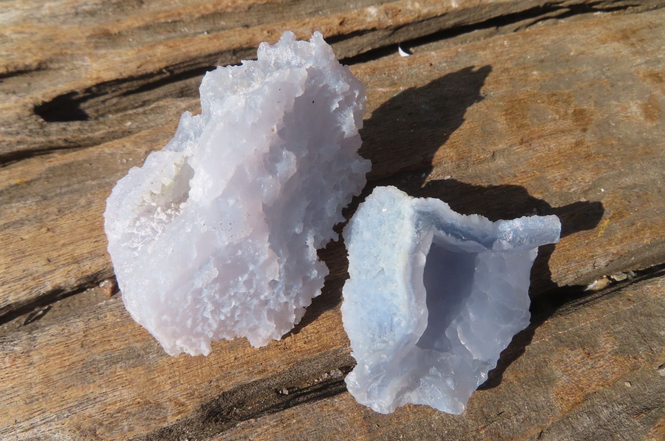 Natural Etched Blue Chalcedony Specimens x 35 From Nsanje, Malawi - Toprock Gemstones and Minerals 