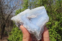 Natural Etched Blue Chalcedony Specimens x 2 From Nsanje, Malawi - Toprock Gemstones and Minerals 