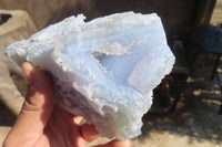 Natural Etched Blue Chalcedony Specimens x 2 From Nsanje, Malawi - Toprock Gemstones and Minerals 
