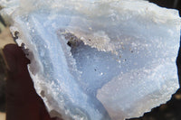 Natural Etched Blue Chalcedony Specimens x 2 From Nsanje, Malawi - Toprock Gemstones and Minerals 