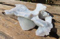 Natural Etched Blue Chalcedony Specimens x 12 From Nsanje, Malawi - Toprock Gemstones and Minerals 