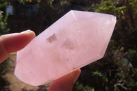 Polished Rose Quartz Points x 6 From Madagascar - Toprock Gemstones and Minerals 