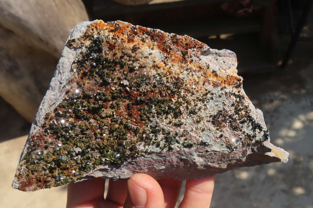 Natural Libethenite Crystals On Dolomite Matrix Specimens x 4 From Congo - Toprock Gemstones and Minerals 