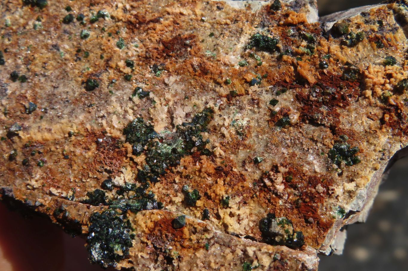 Natural Libethenite Crystals On Dolomite Matrix Specimens x 4 From Congo - Toprock Gemstones and Minerals 