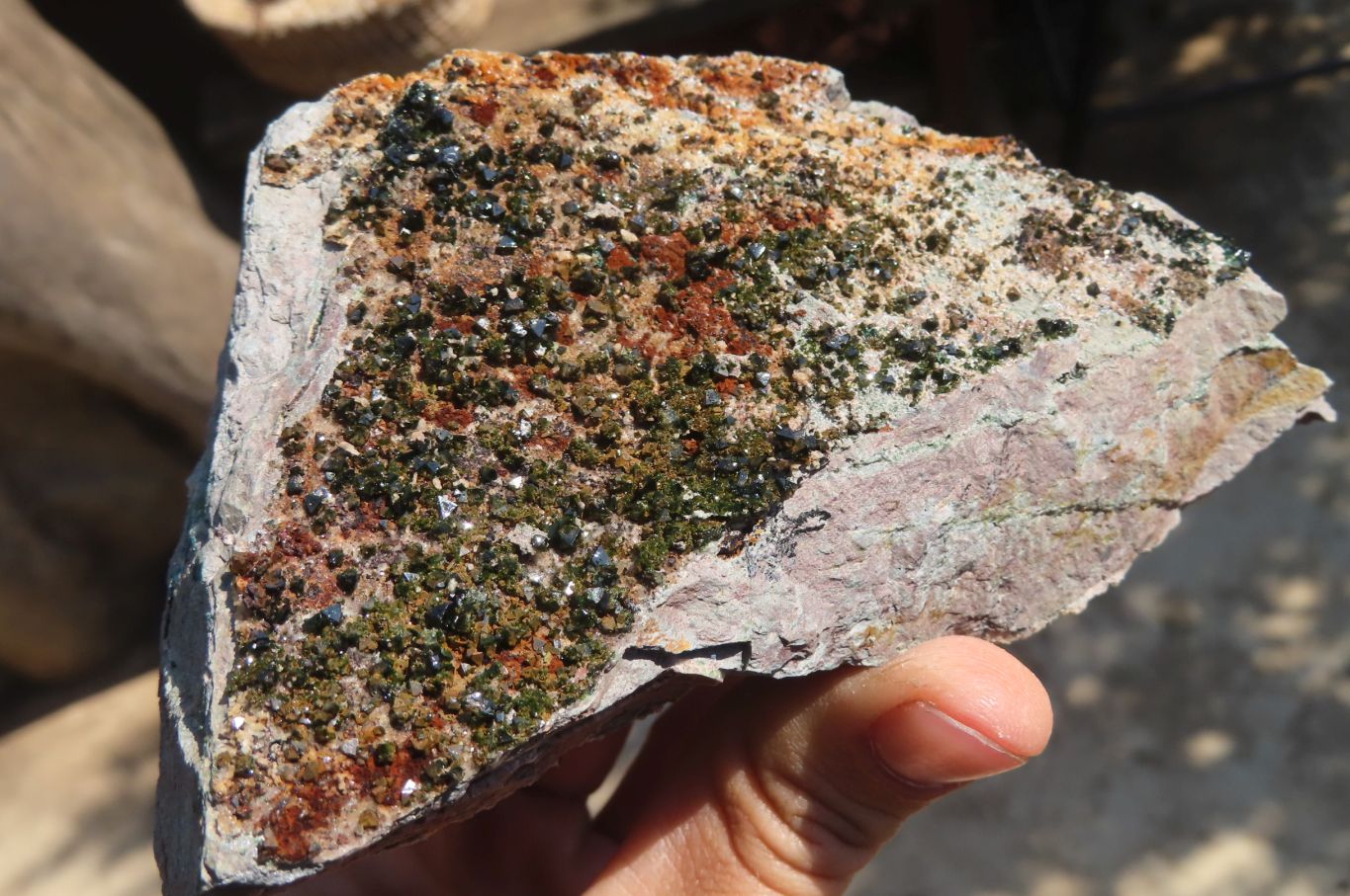 Natural Libethenite Crystals On Dolomite Matrix Specimens x 4 From Congo - Toprock Gemstones and Minerals 