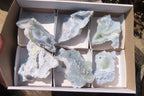 Natural Etched Blue Chalcedony Specimens x 6 From Nsanje, Malawi - Toprock Gemstones and Minerals 