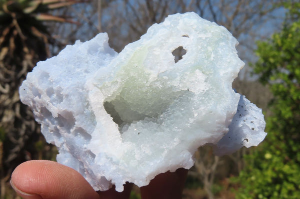 Natural Etched Blue Chalcedony Specimens x 6 From Nsanje, Malawi - Toprock Gemstones and Minerals 