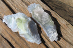Natural Etched Blue Chalcedony Specimens x 6 From Nsanje, Malawi - Toprock Gemstones and Minerals 
