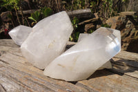 Polished Quartz Clusters x 2 From Madagascar - Toprock Gemstones and Minerals 