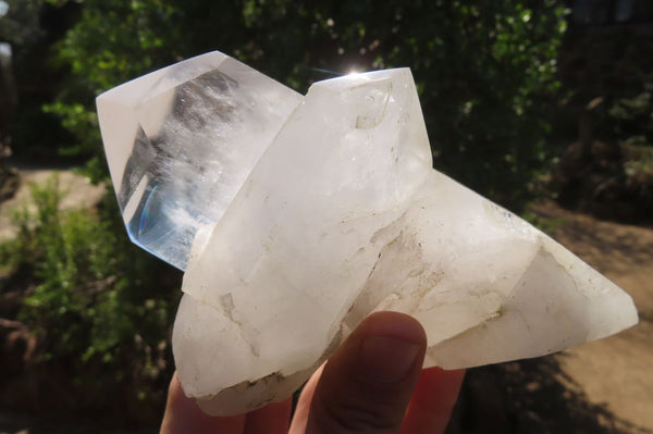 Polished Quartz Clusters x 2 From Madagascar